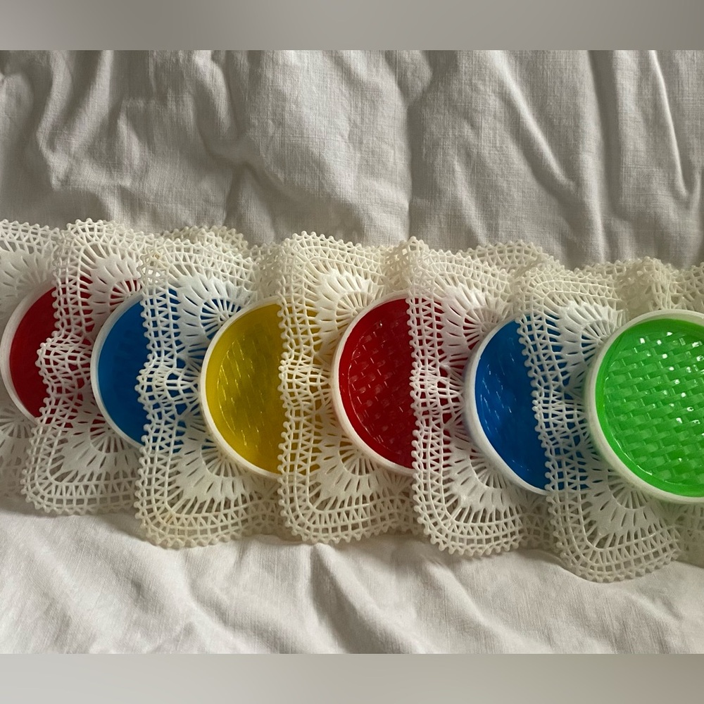 Vintage Nevco Plastic Coaster Set British Hong Kong